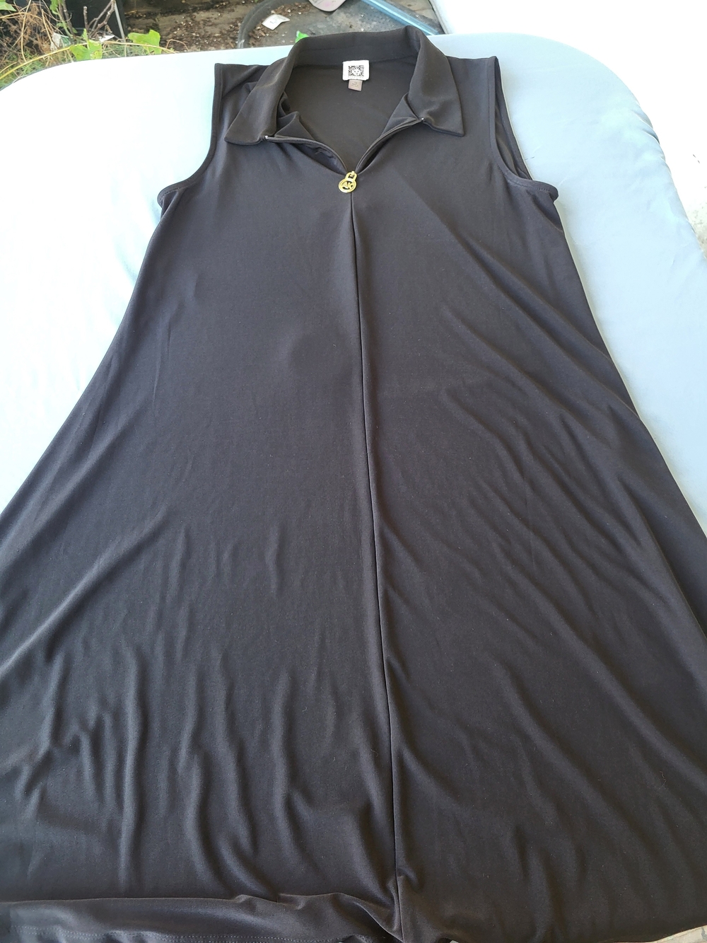 Anne Klein Sleeveless Zip Polo A-Line Dress